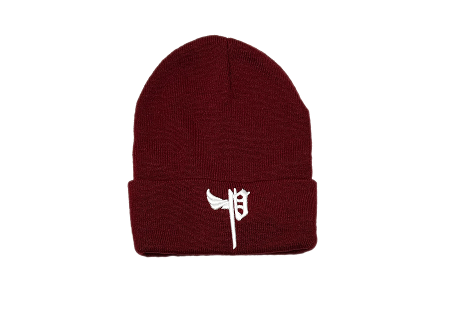 P Beanie (Burgundy)